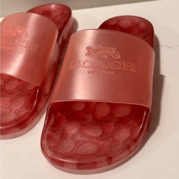 Coach Women's Blush Ulyssa Jelly Pool Slides - Picture 4 of 11